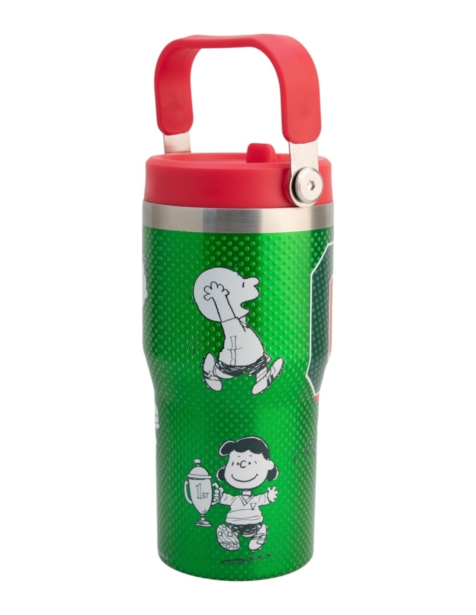 Termo de acero inoxidable Snoopy mundial con tapa rosca 650 ml 3