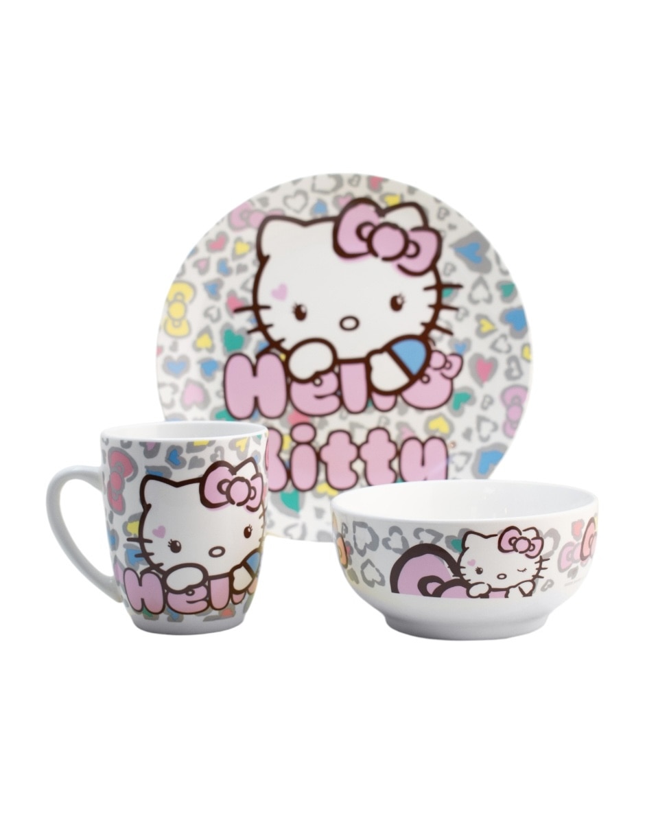 Vajilla cerrada hello kitty hello kitty de cerámica para 4 personas 2