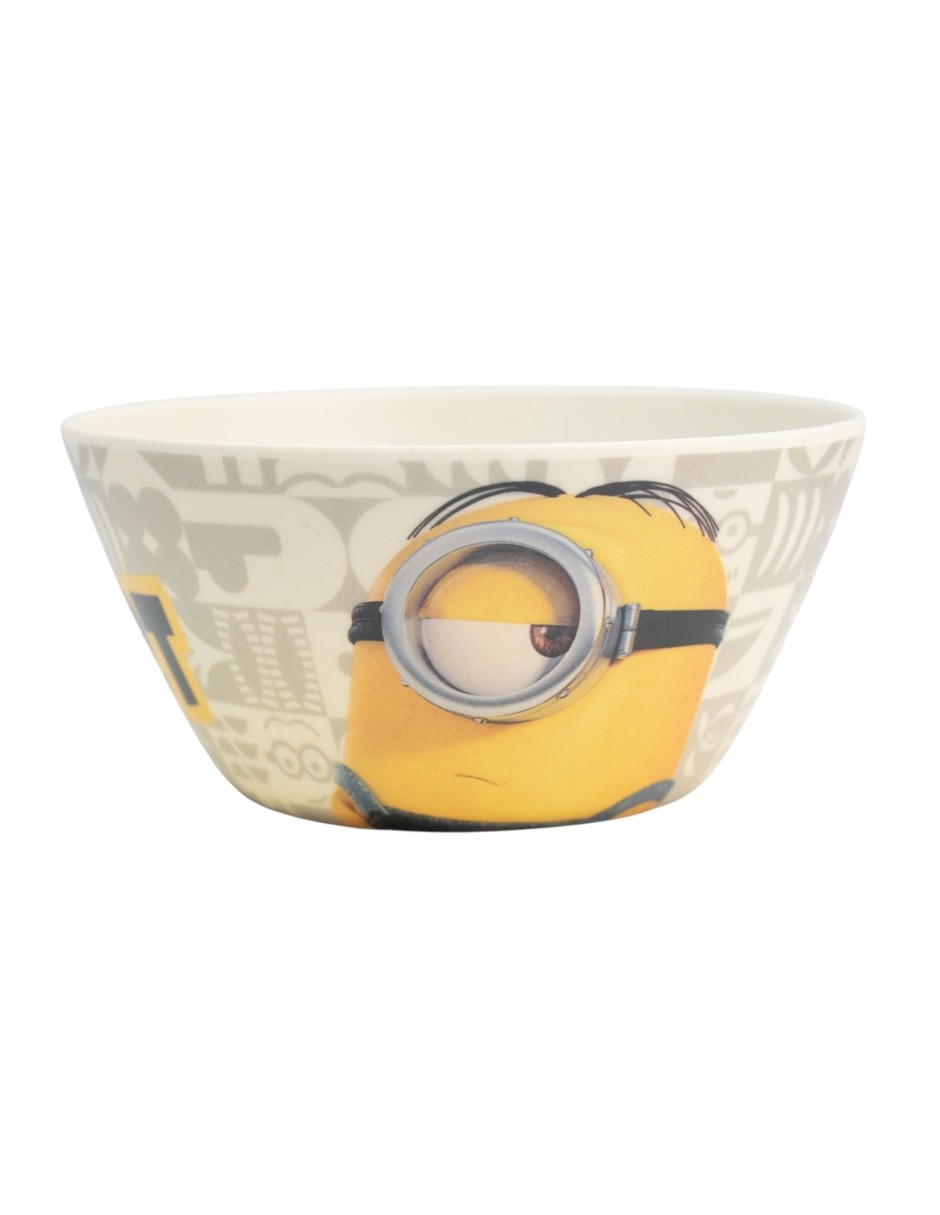 Vajilla cerrada Minions de bambú para 4 personas 11