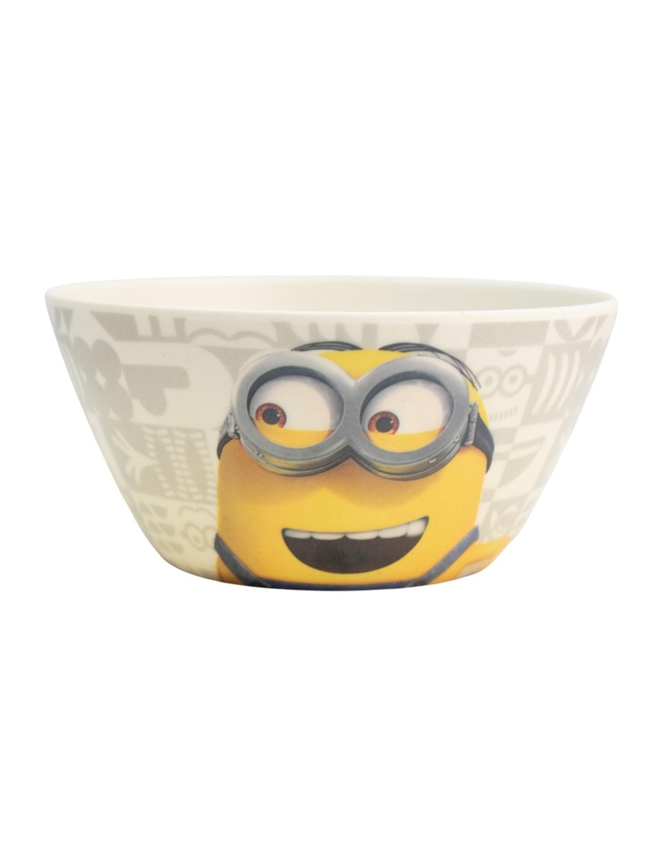 Vajilla cerrada Minions de bambú para 4 personas 7