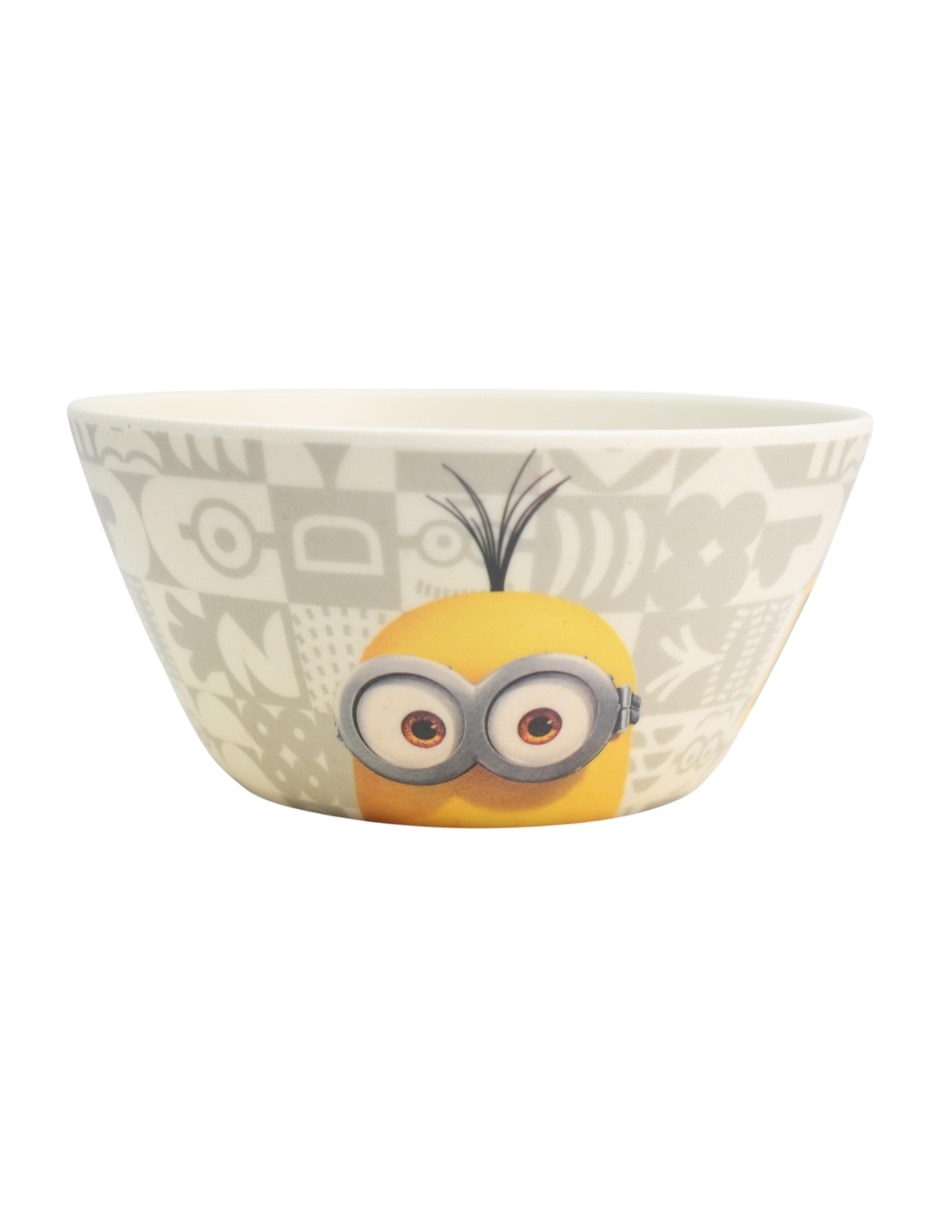 Vajilla cerrada Minions de bambú para 4 personas 9