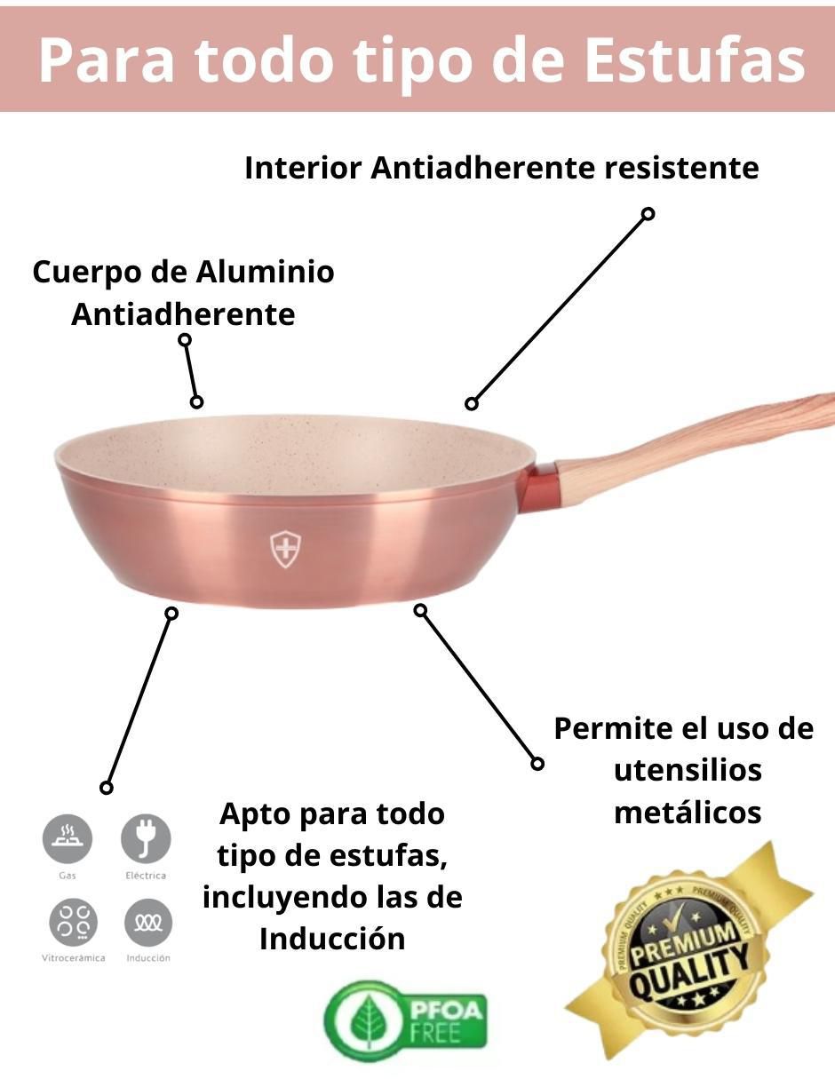 Batería de cocina SSBAT10B2 de aluminio esmaltado antiadherente minerales naturales 10 piezas 7