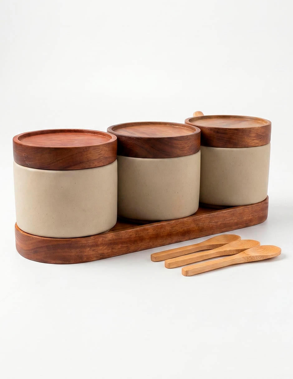 Set salseras legnade stoneware 250 ml 2