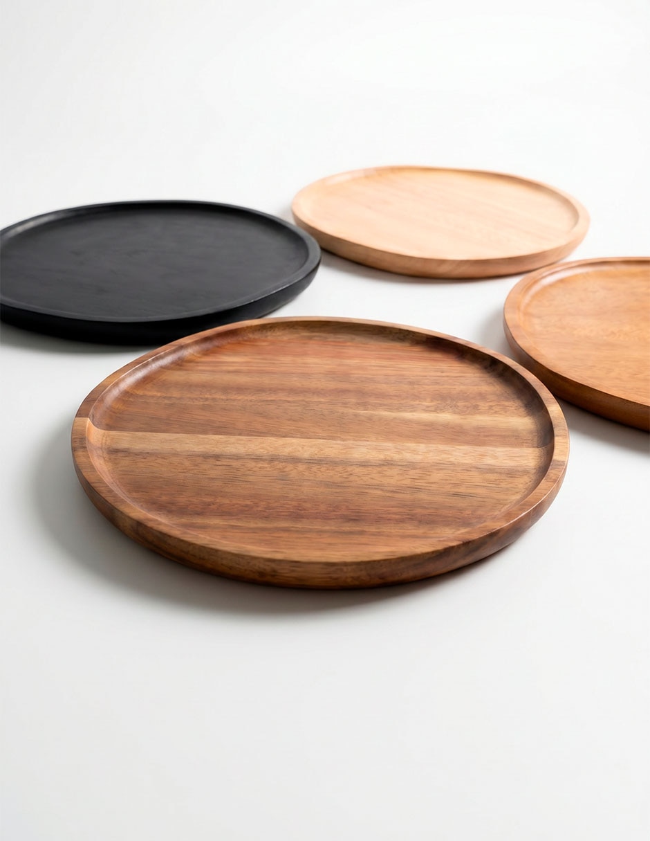 Set platos de madera 4 piezas 2