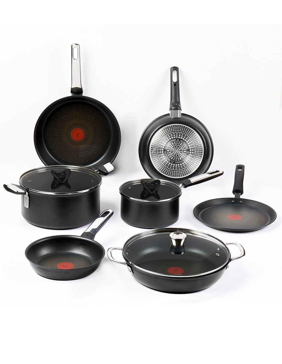 Batería de cocina antiadherente titanio de 10 piezas 1