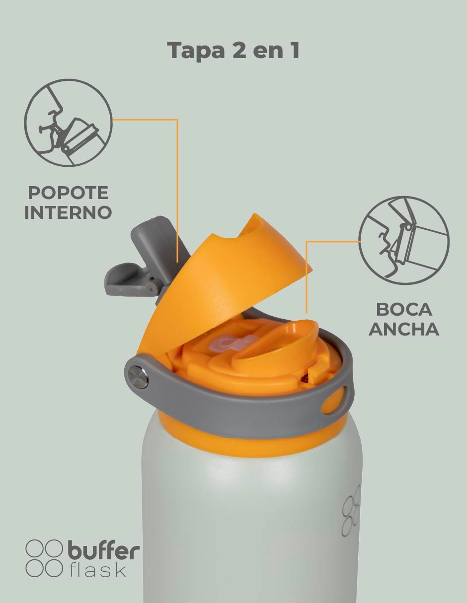 Termo de acero inoxidable praslin con tapa flip top 4