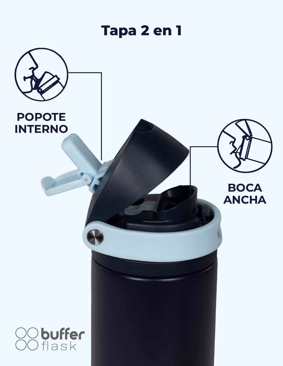 Termo de acero inoxidable Praslin con tapa flip top 7