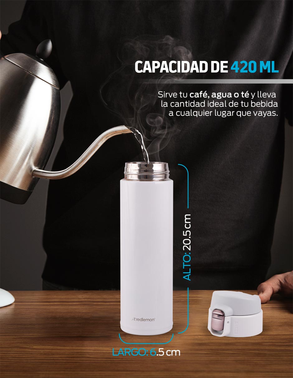 de Acero inoxidable Hermético con tapa Push pull 7