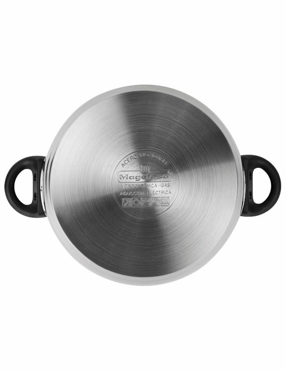 Batería de cocina monterrey plus de acero inoxidable antiadherente sin antiadherente 12 piezas 2