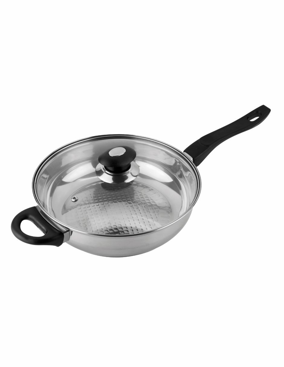 Batería de cocina monterrey plus de acero inoxidable antiadherente sin antiadherente 12 piezas 5