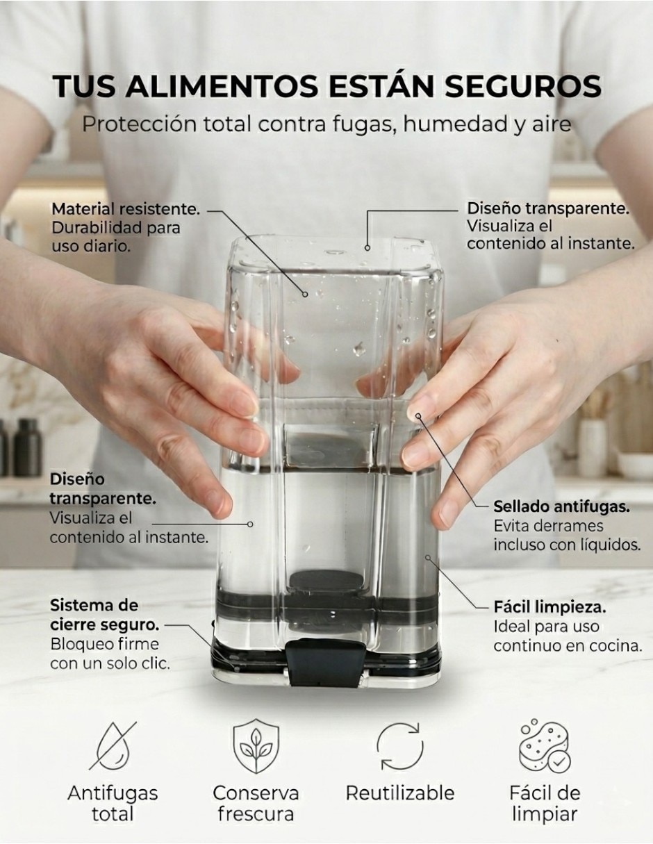 Kit de contenedores de plástico 4 piezas 5