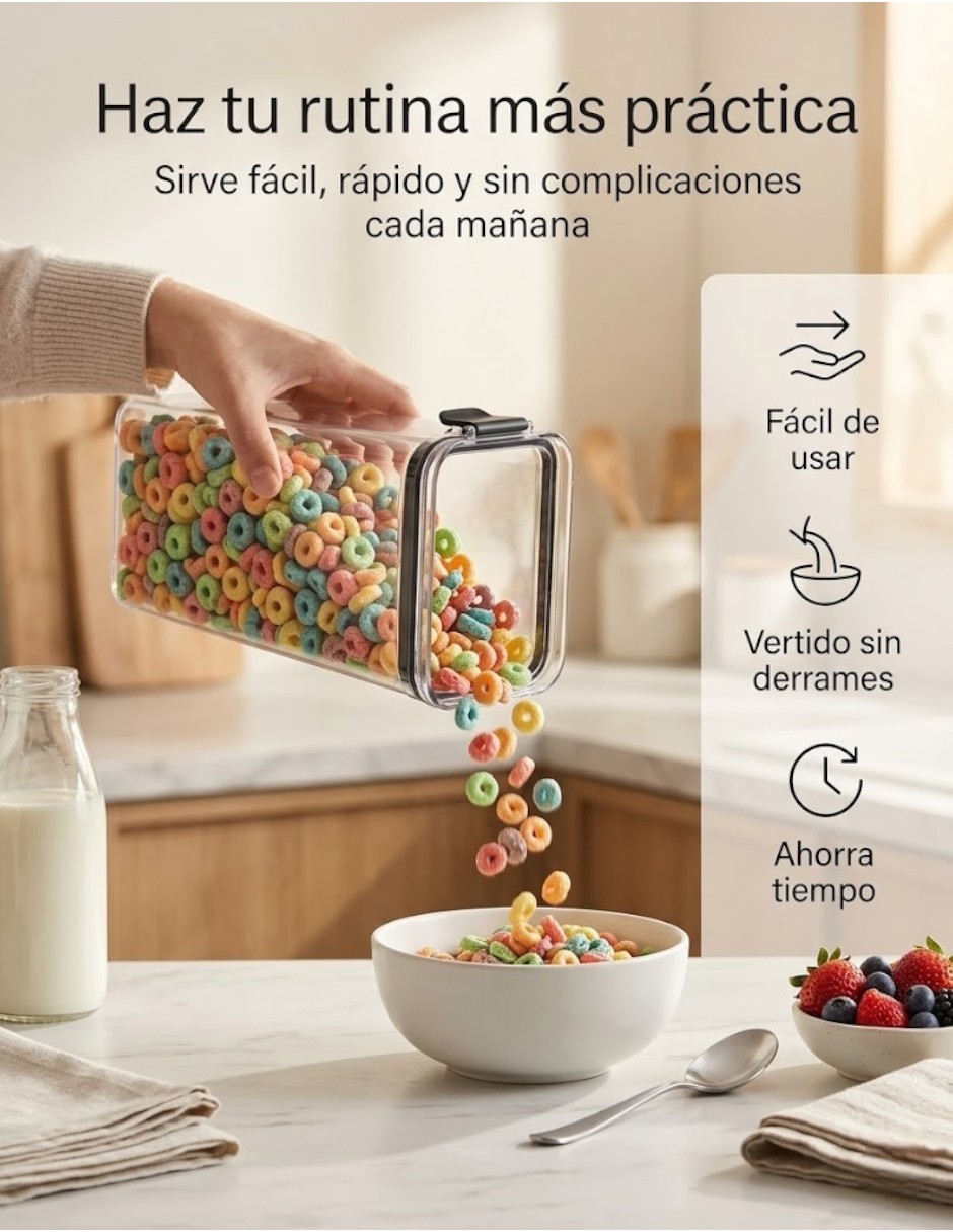 Kit de contenedores de plástico 6 piezas