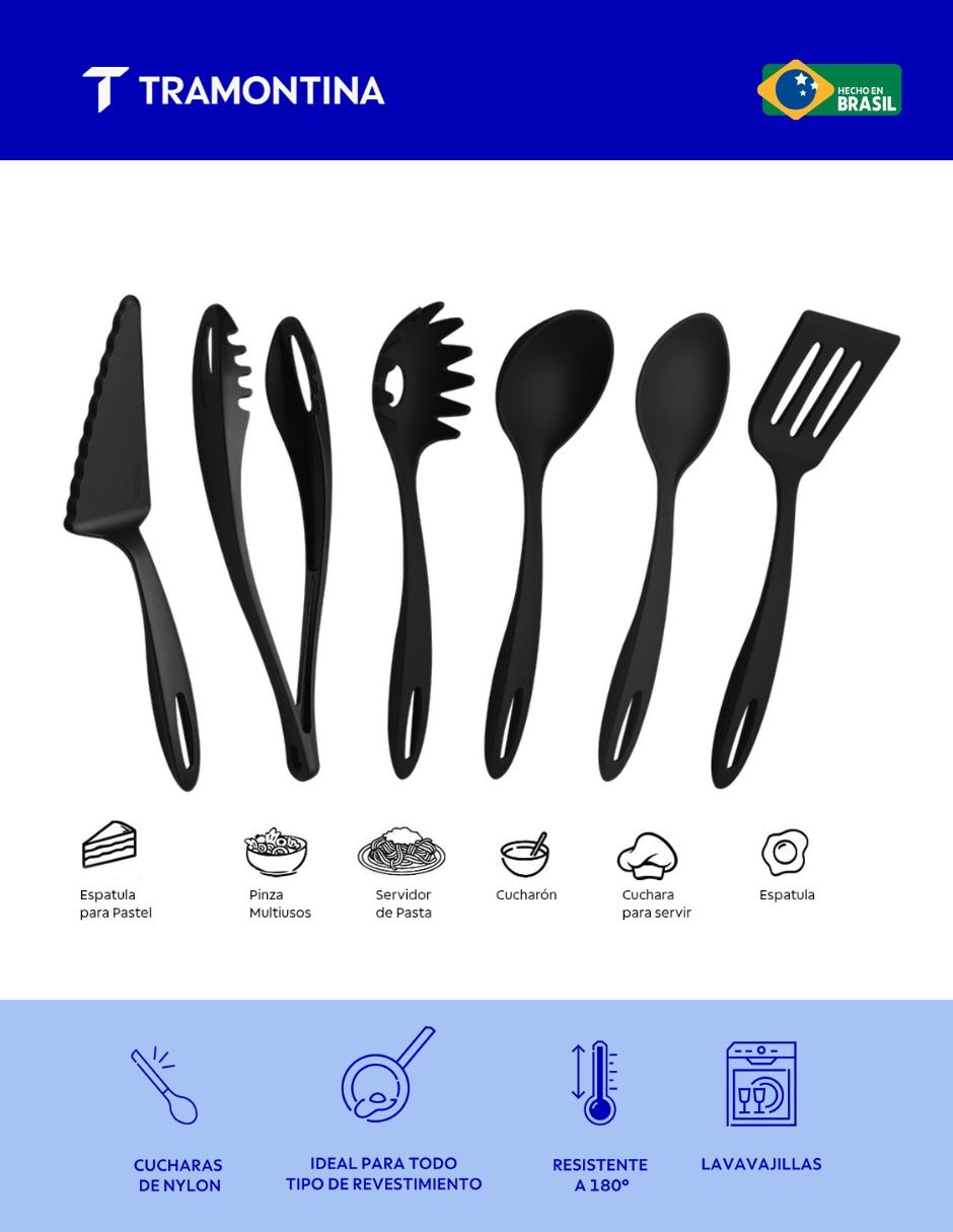 Set utensilios de nylon