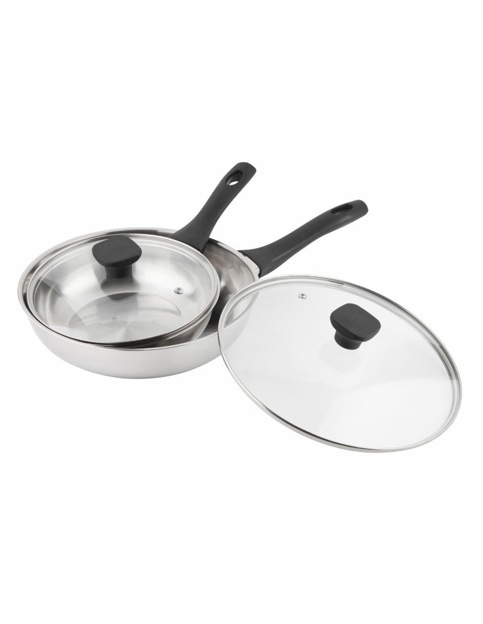 Set de sartenes sante de acero inoxidable 4 piezas 8