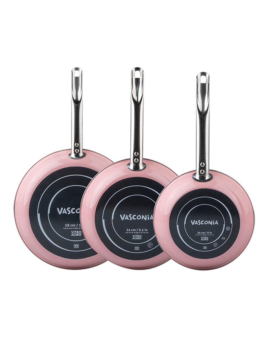 Set de sartenes Elegance de acero vitrificado 3 piezas Set de sartenes Elegance de acero vitrificado 3 piezas