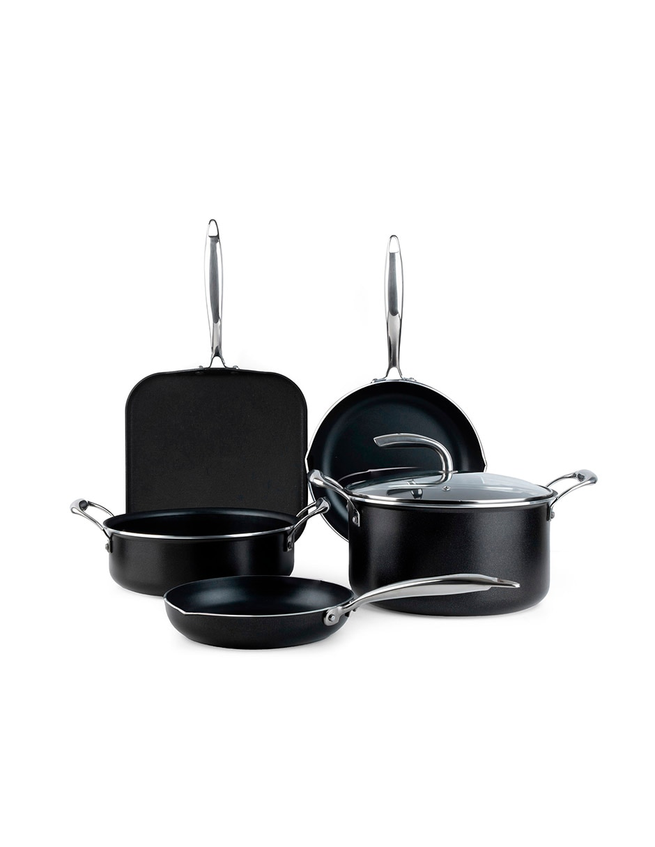 Batería de cocina de aluminio antiadherente Premium 6 piezas