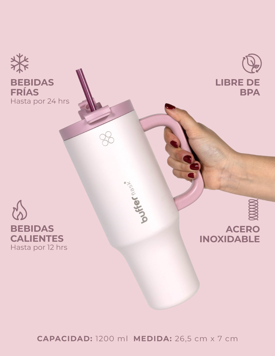 Termo buffer de acero inoxidable con tapa rosca 1200 ml