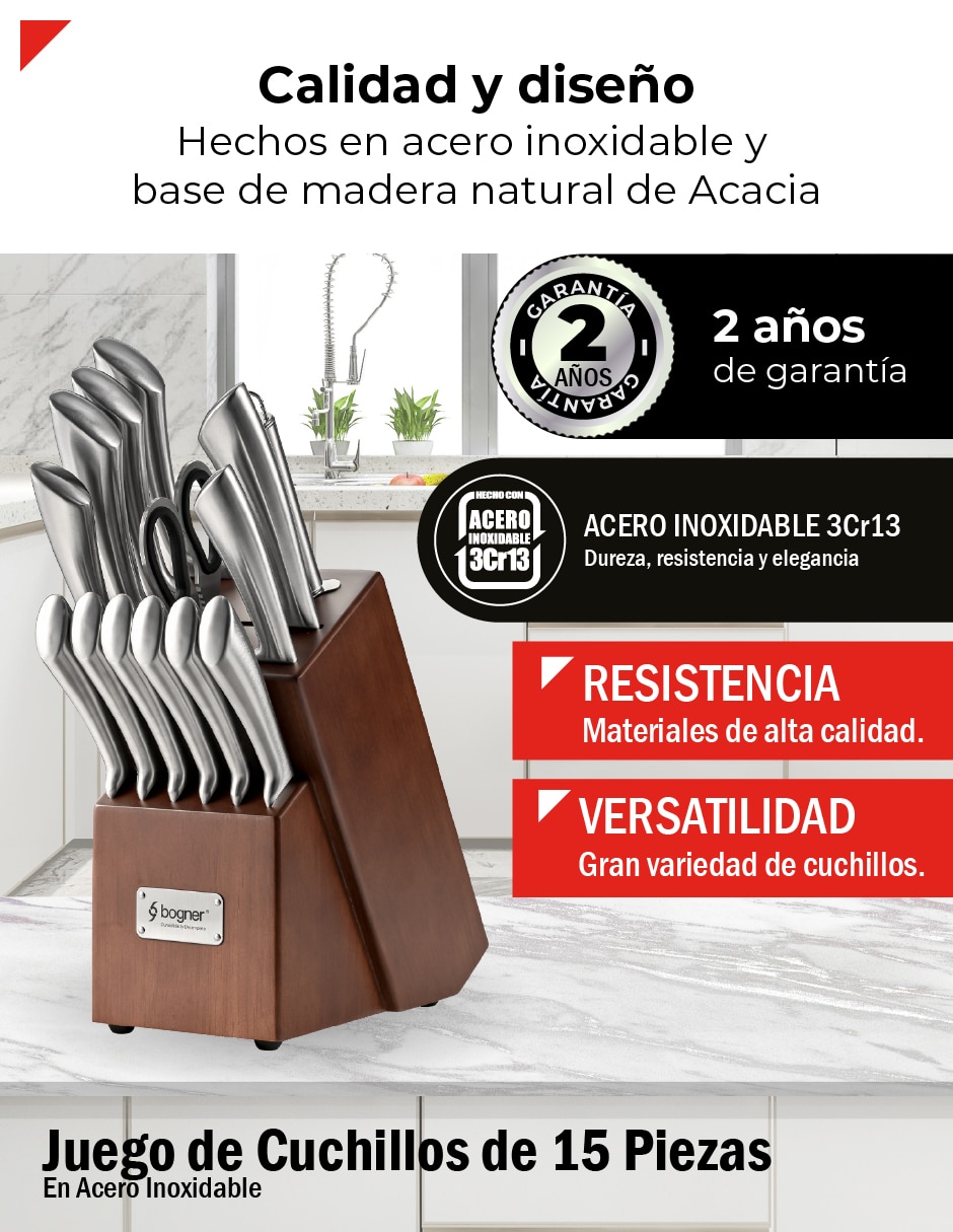 Bloque para cuchillos 15 piezas 9