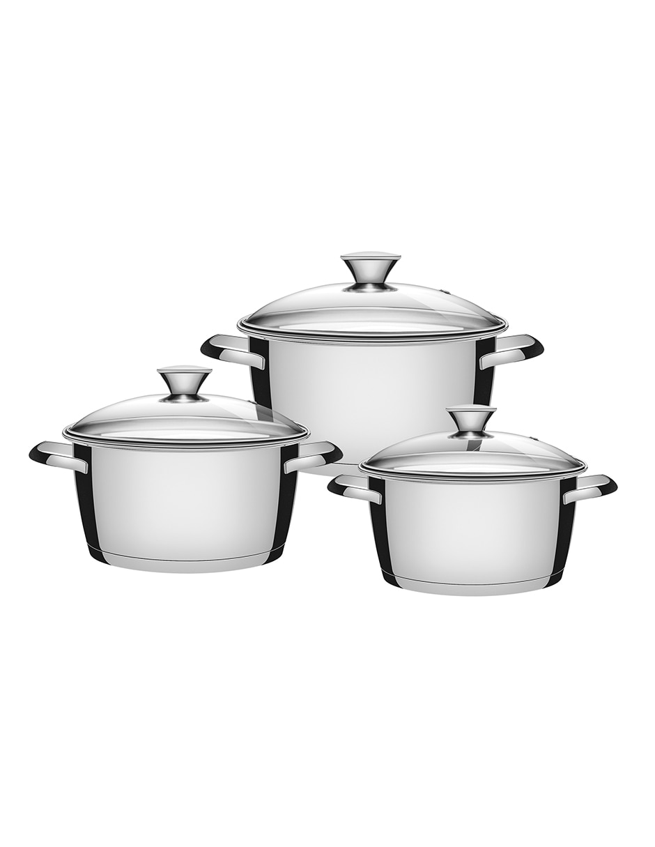 Batería de cocina Alice de acero inoxidable 6 piezas Batería de cocina Alice de acero inoxidable 6 piezas