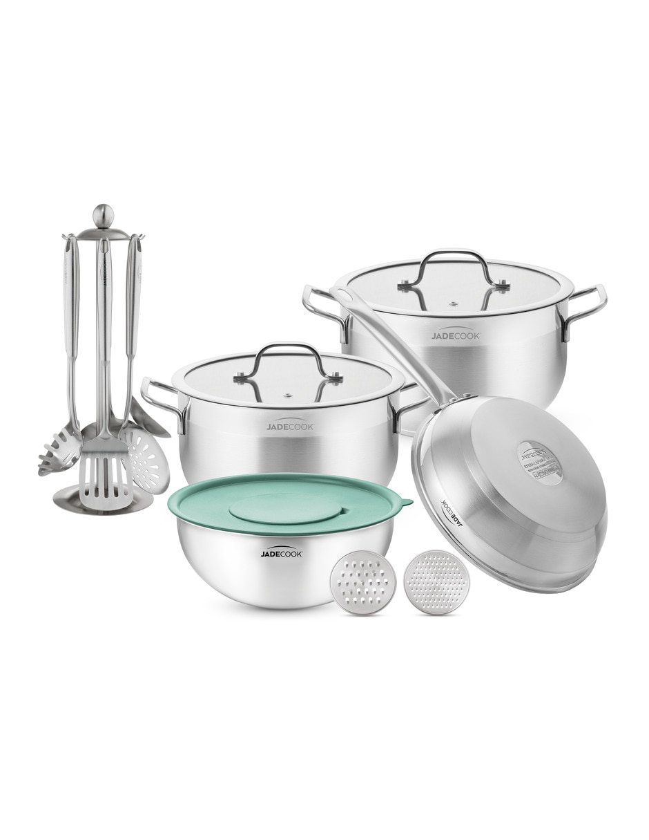 Batería de cocina C0618-00 de acero inoxidable antiadherente 17 piezas Batería de cocina C0618-00 de acero inoxidable antiadherente 17 piezas
