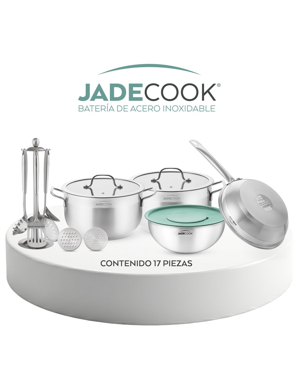 Batería de cocina C0618-00 de acero inoxidable antiadherente 17 piezas 3