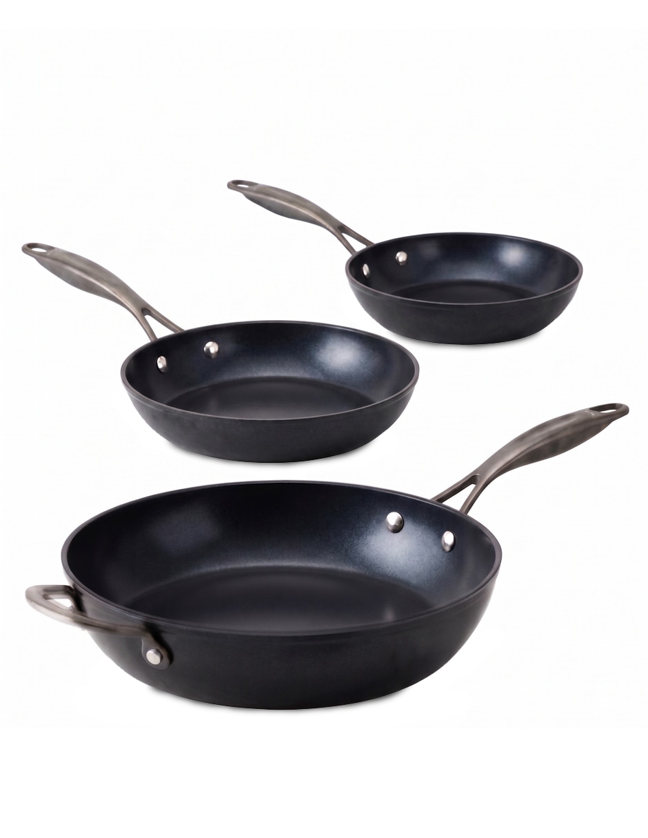 Set de sartenes Jade Black de aluminio 3 piezas Set de sartenes Jade Black de aluminio 3 piezas
