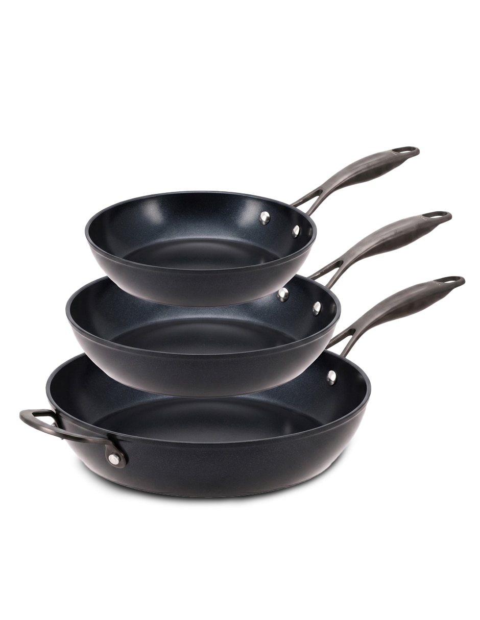 Set de sartenes Jade Black de aluminio 3 piezas 2