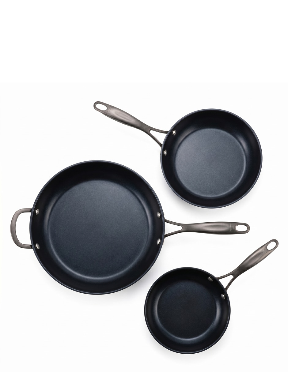 Set de sartenes Jade Black de aluminio 3 piezas 4