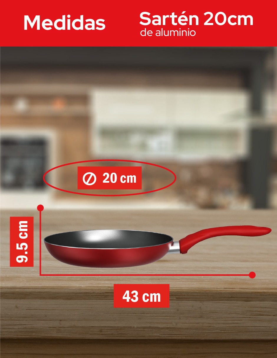 Sartén red de aluminio 10