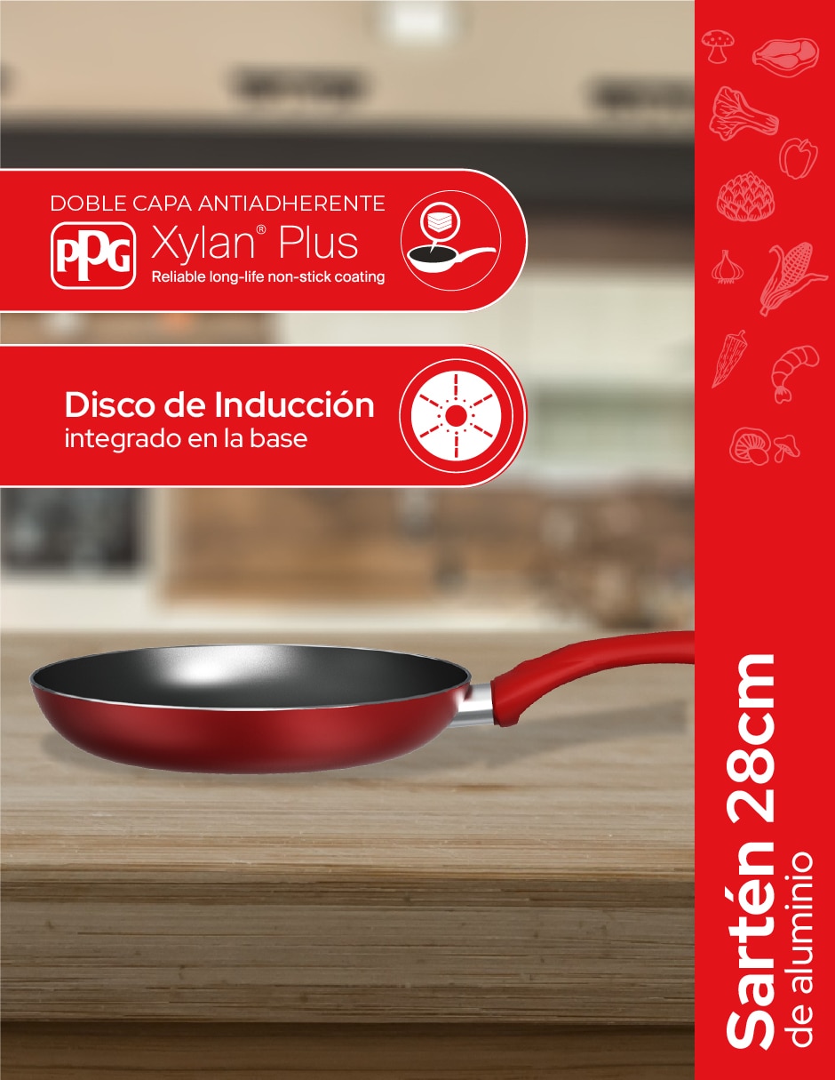 Sartén red de aluminio 9