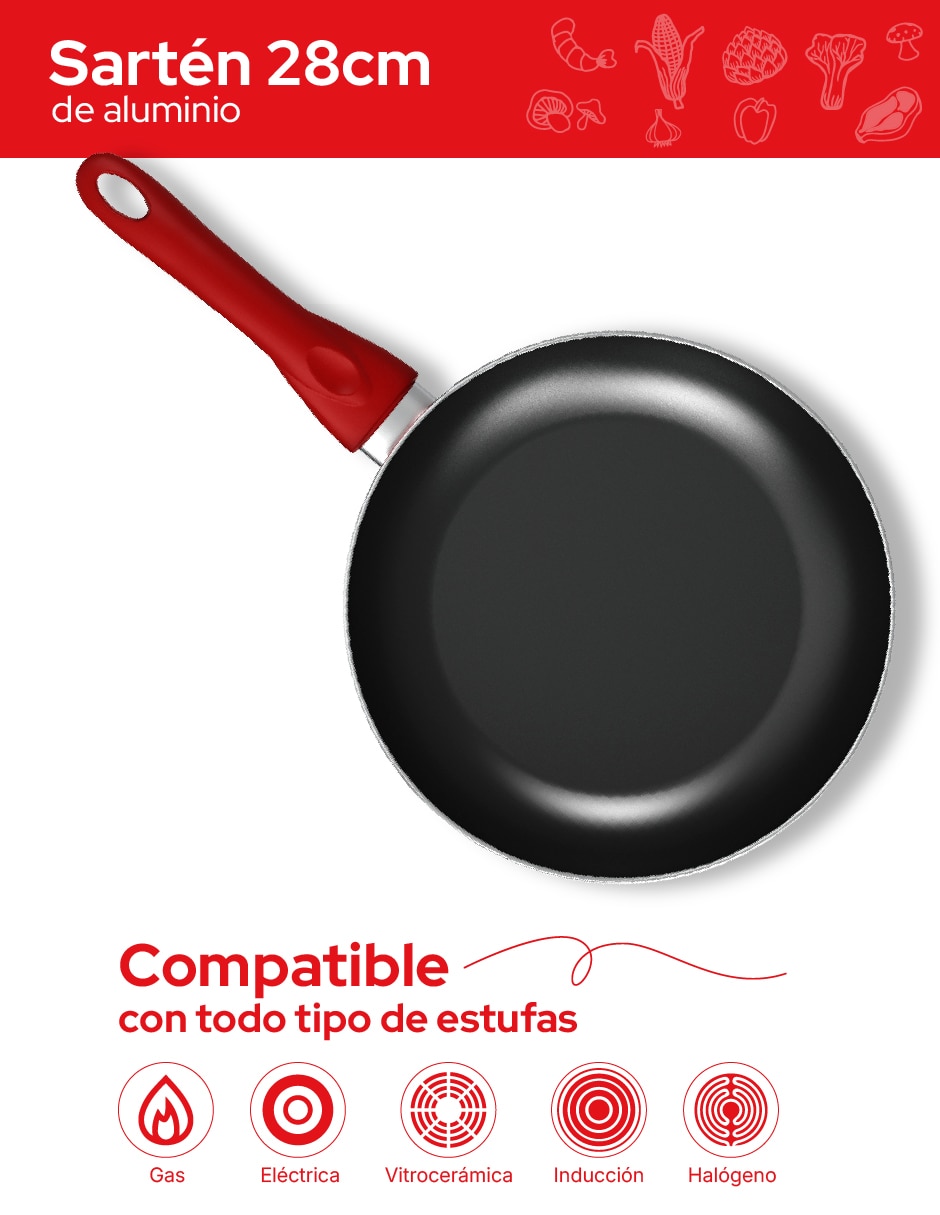 Sartén red de aluminio 7