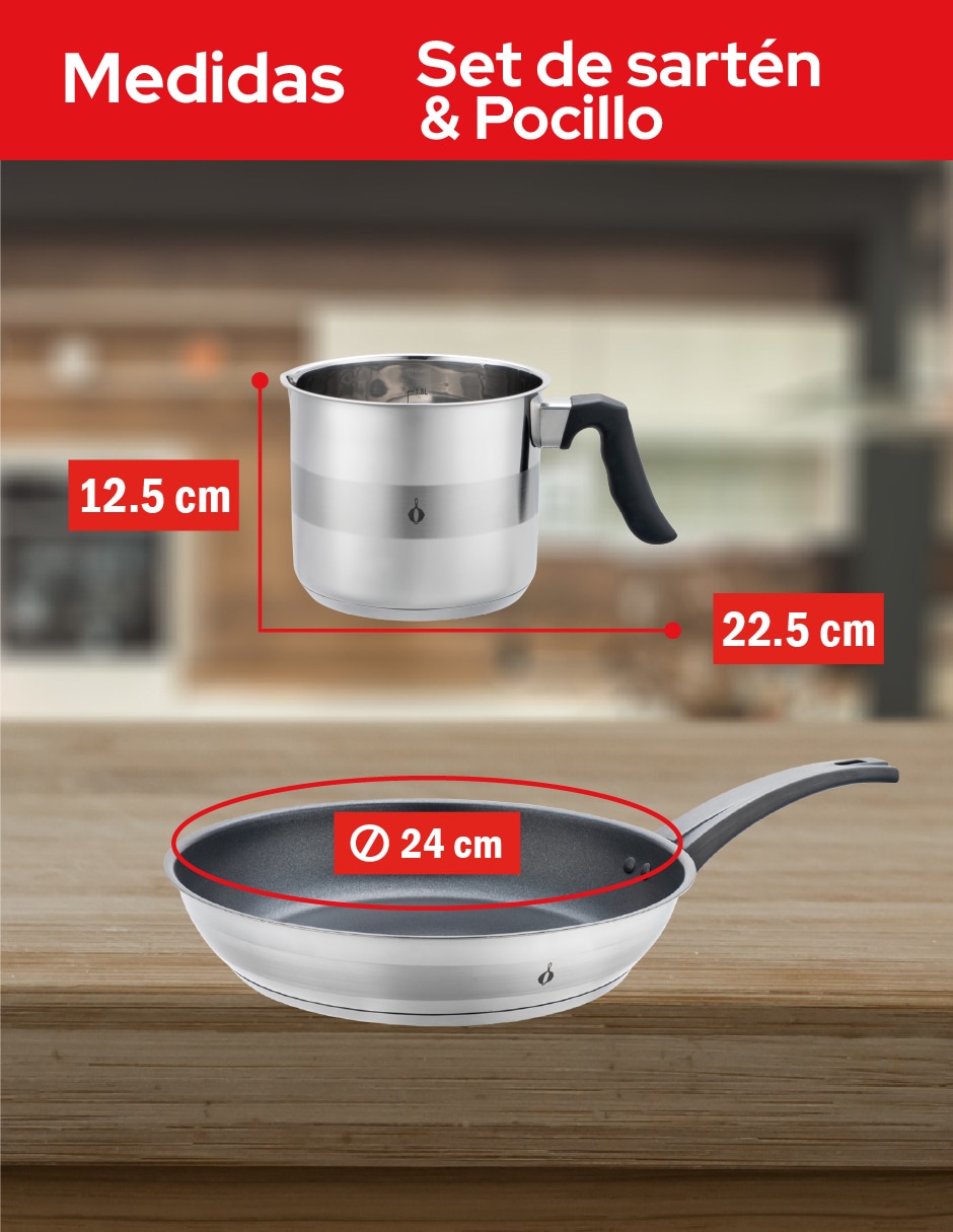Sartén de acero inoxidable 8
