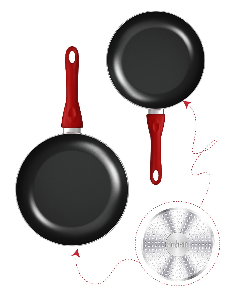 Sartén de aluminio 2 piezas