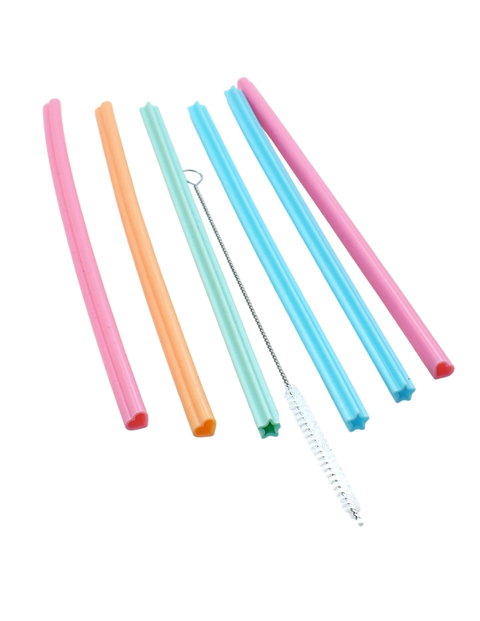 Set popote con limpiador con 6 piezas 5