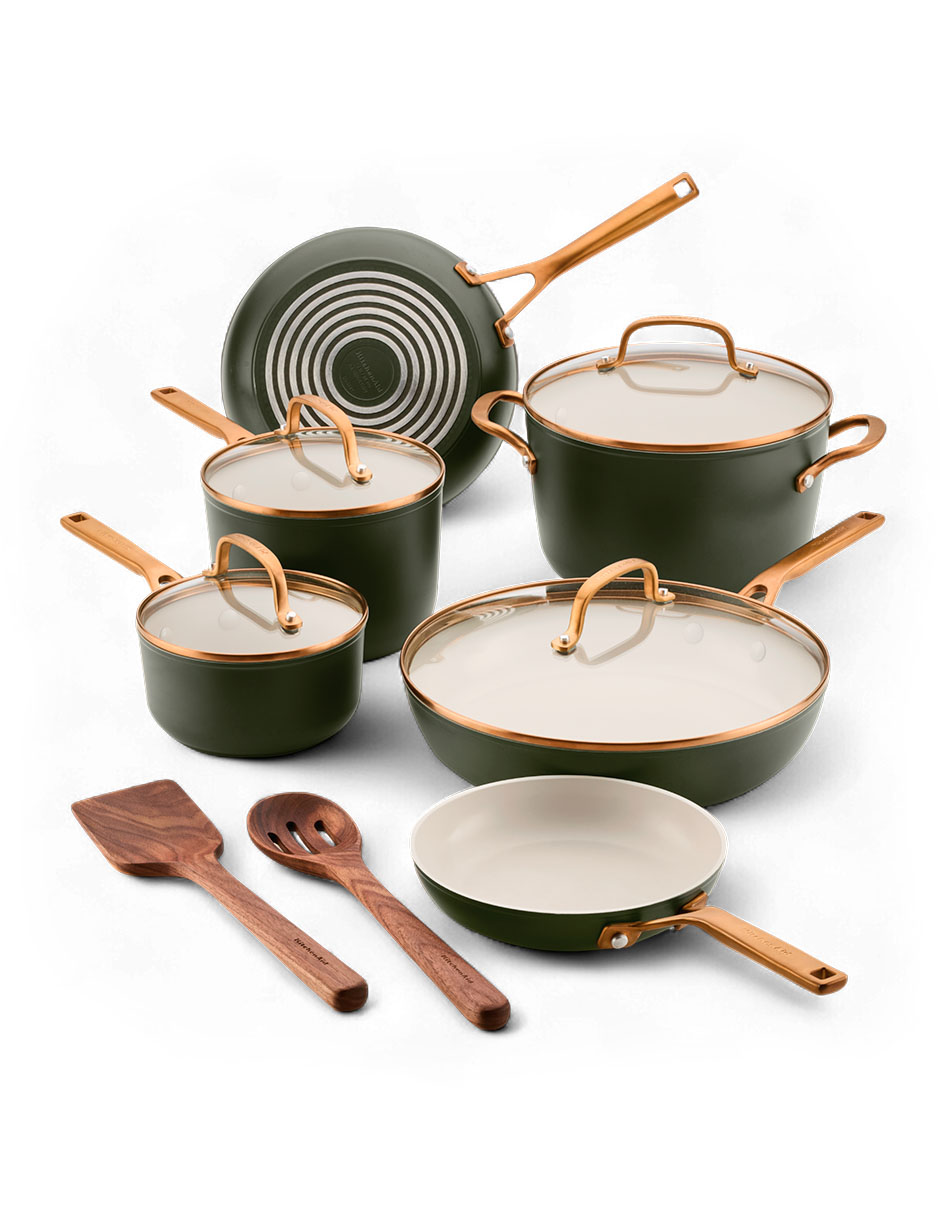 Batería de cocina 84470 de aluminio anodizado antiadherente cerámica 12 piezas Batería de cocina 84470 de aluminio anodizado antiadherente cerámica 12 piezas