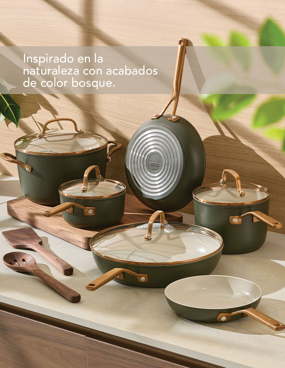 Batería de cocina 84470 de aluminio anodizado antiadherente cerámica 12 piezas 4
