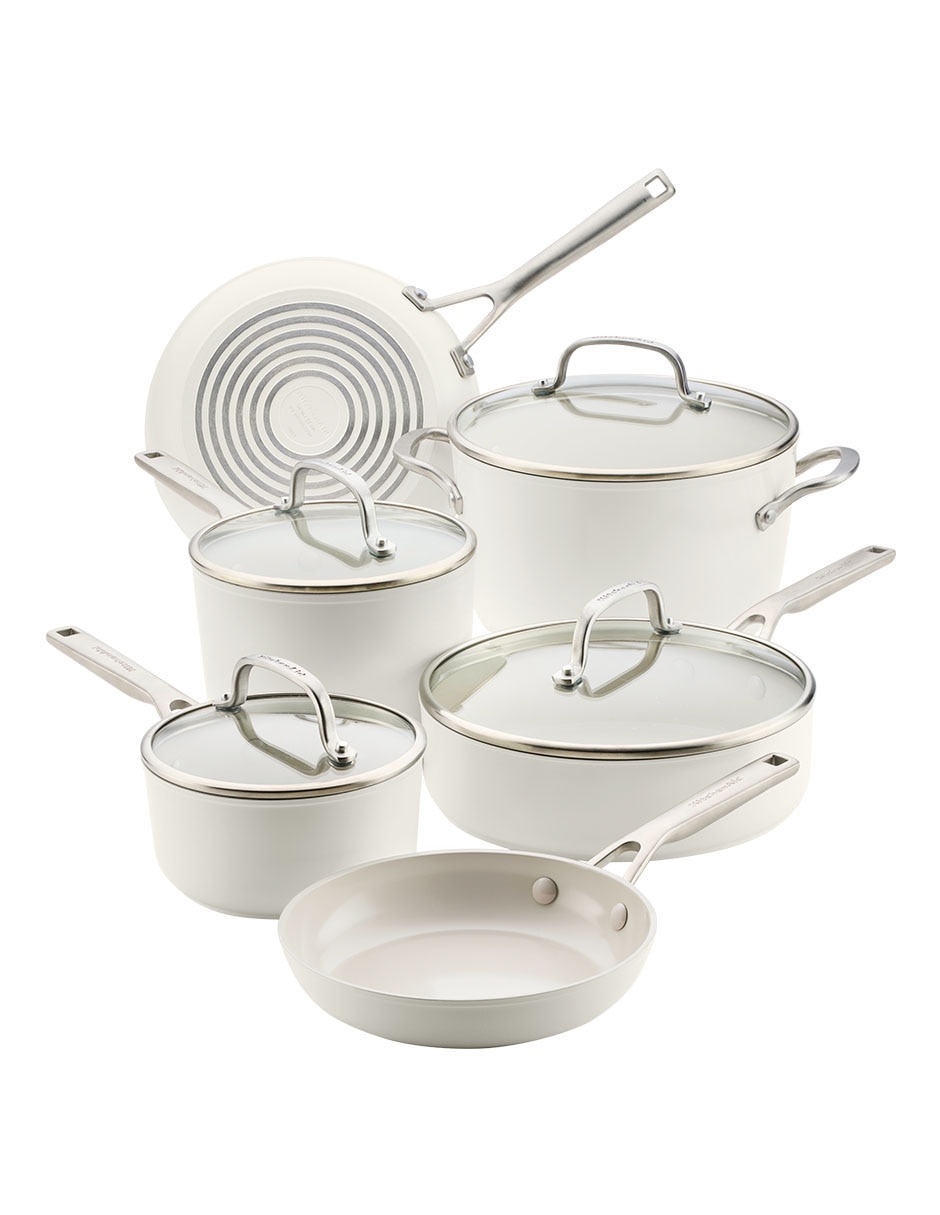 Batería de cocina 84784 de aluminio anodizado antiadherente cerámica 10 piezas piezas Batería de cocina 84784 de aluminio anodizado antiadherente cerámica 10 piezas piezas