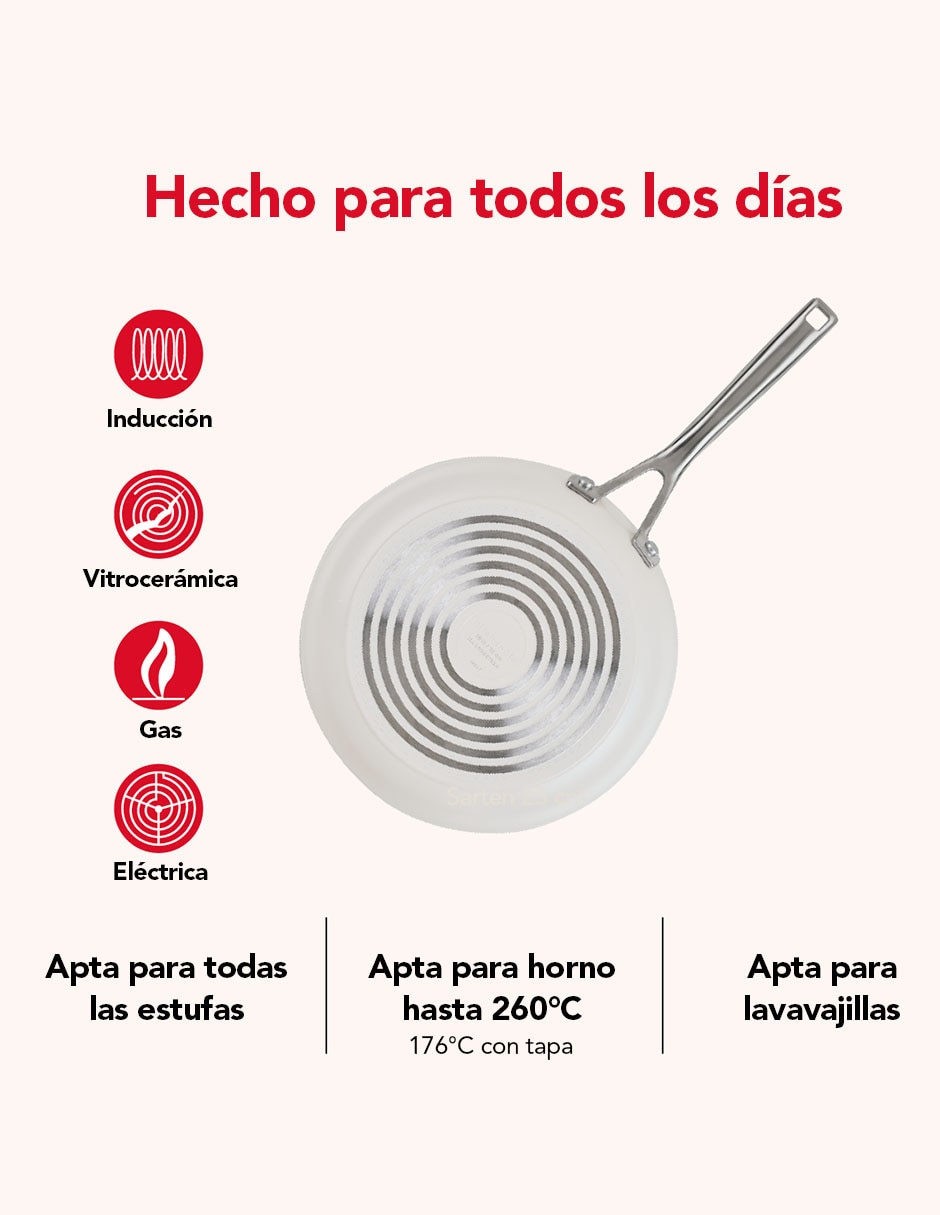 Batería de cocina 84784 de aluminio anodizado antiadherente cerámica 10 piezas piezas 8
