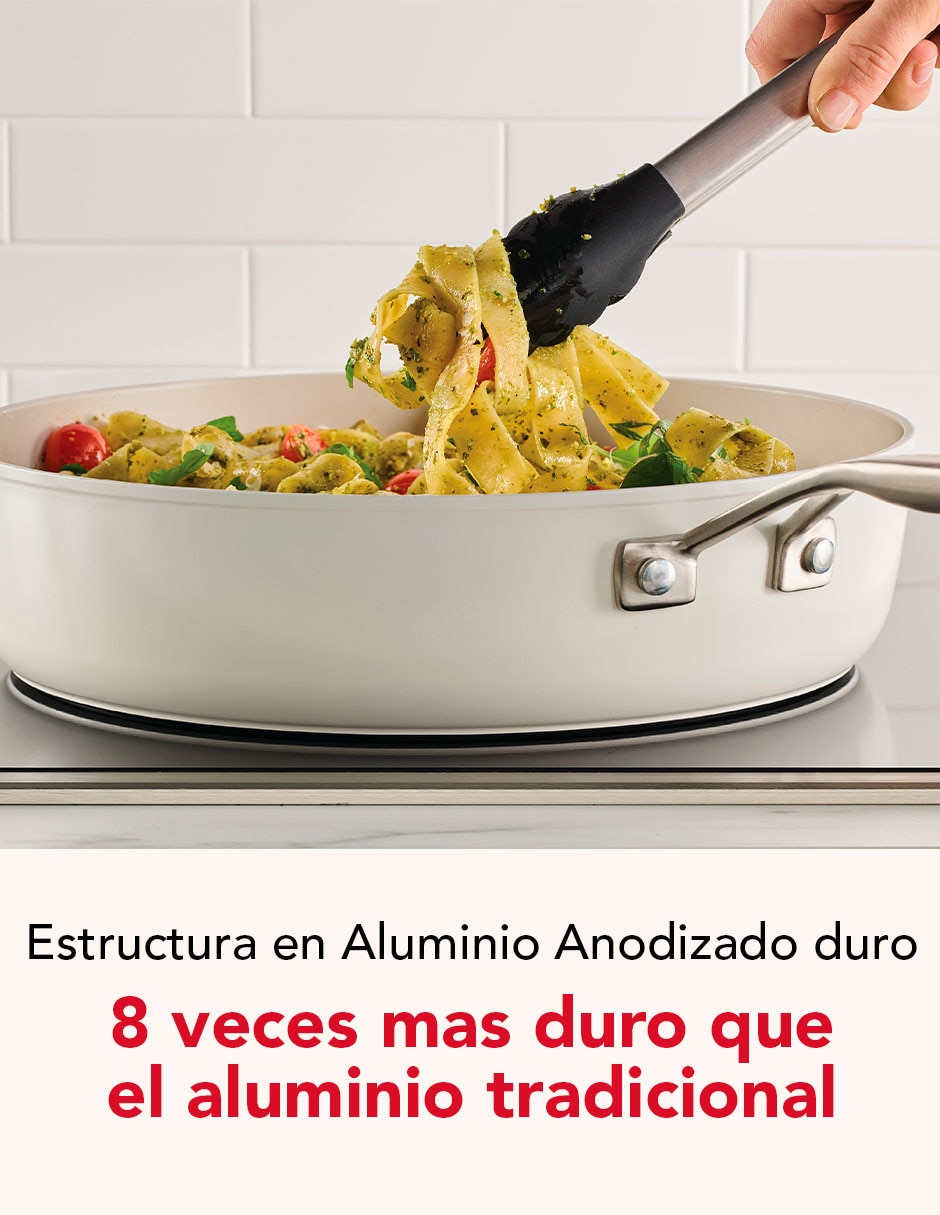 Batería de cocina 84784 de aluminio anodizado antiadherente cerámica 10 piezas piezas 9
