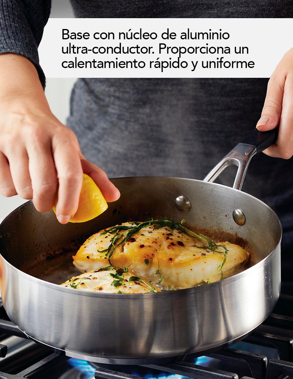 Batería de cocina de acero inoxidable antiadherente 10 piezas
