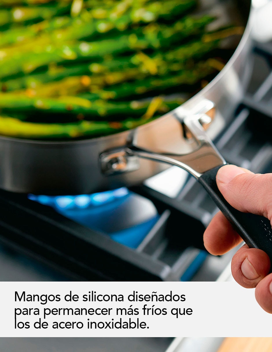 Batería de cocina de acero inoxidable antiadherente 10 piezas 9