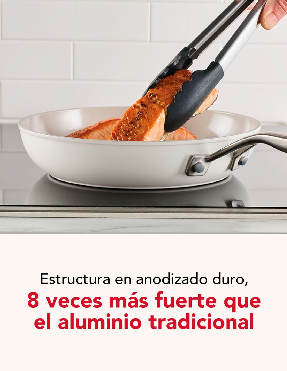 Set de sartenes de aluminio anodizado 2 piezas 9