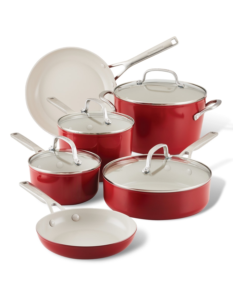Batería de cocina 84845 de aluminio anodizado antiadherente cerámica 10 piezas 1