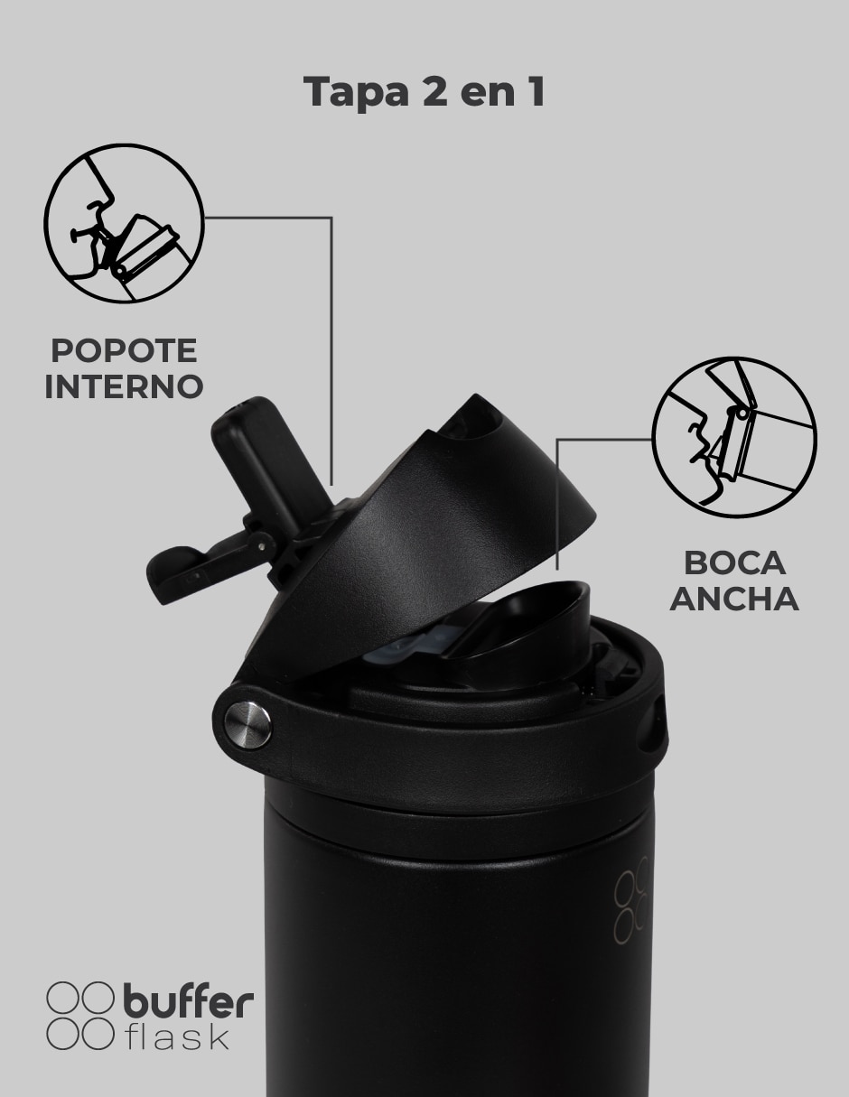 Set termo de acero inoxidable praslin x2 con tapa doble rosca 5