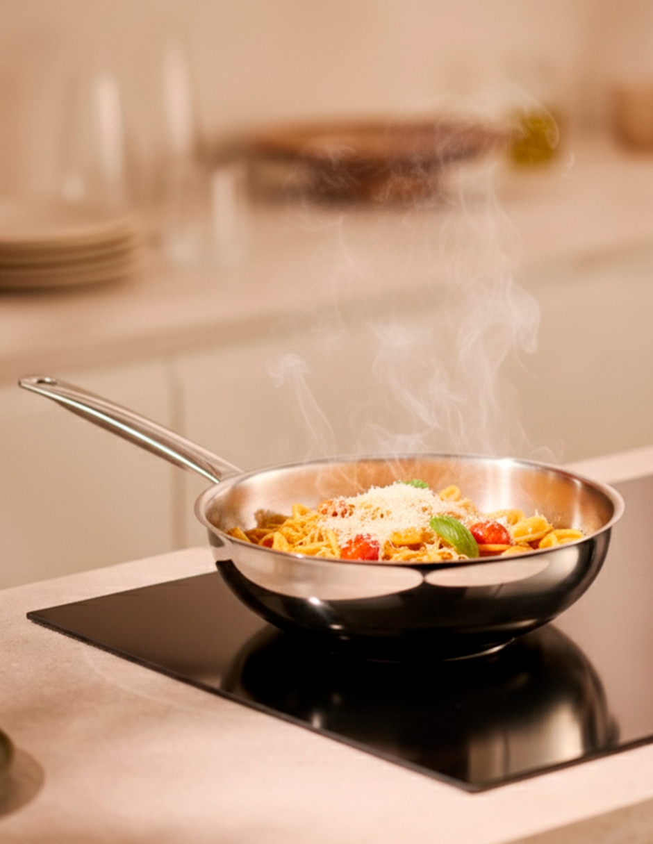 Sartén wok la prima de acero inoxidable 1 pieza 4