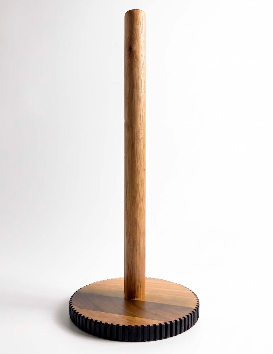 Portarrollos de madera acacia 1 rollo