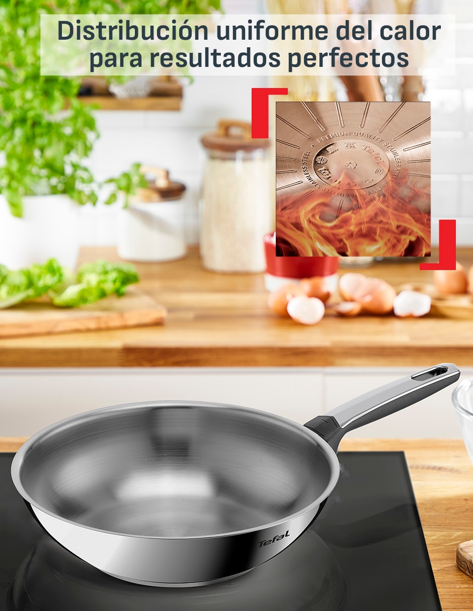 Sartén Wok Emotion de acero inoxidable 6