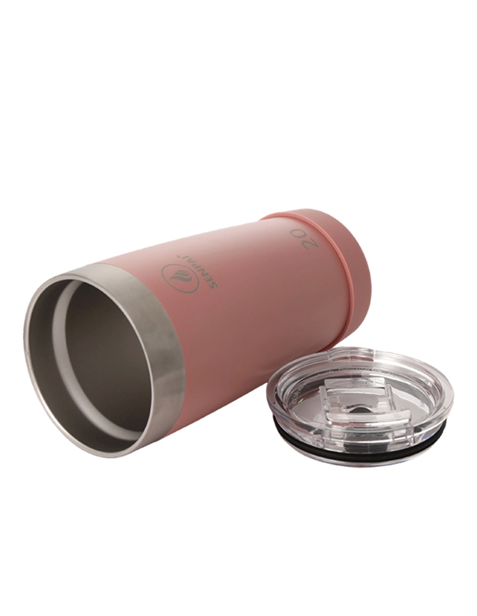 Termo doble pared de acero inoxidable senpai tumbler 20oz con tapa flip top 2