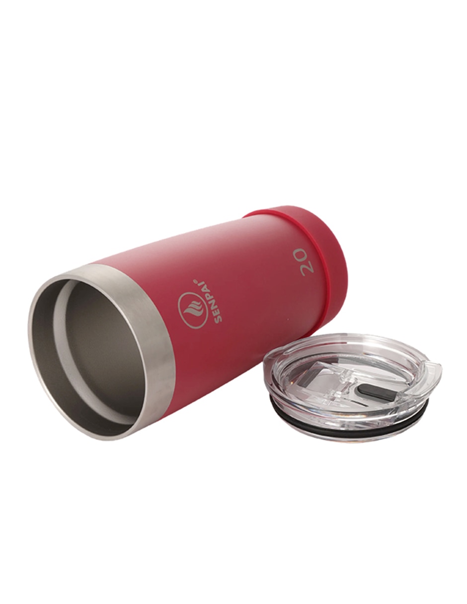Termo doble pared de acero inoxidable senpai tumbler 20oz con tapa flip top 2
