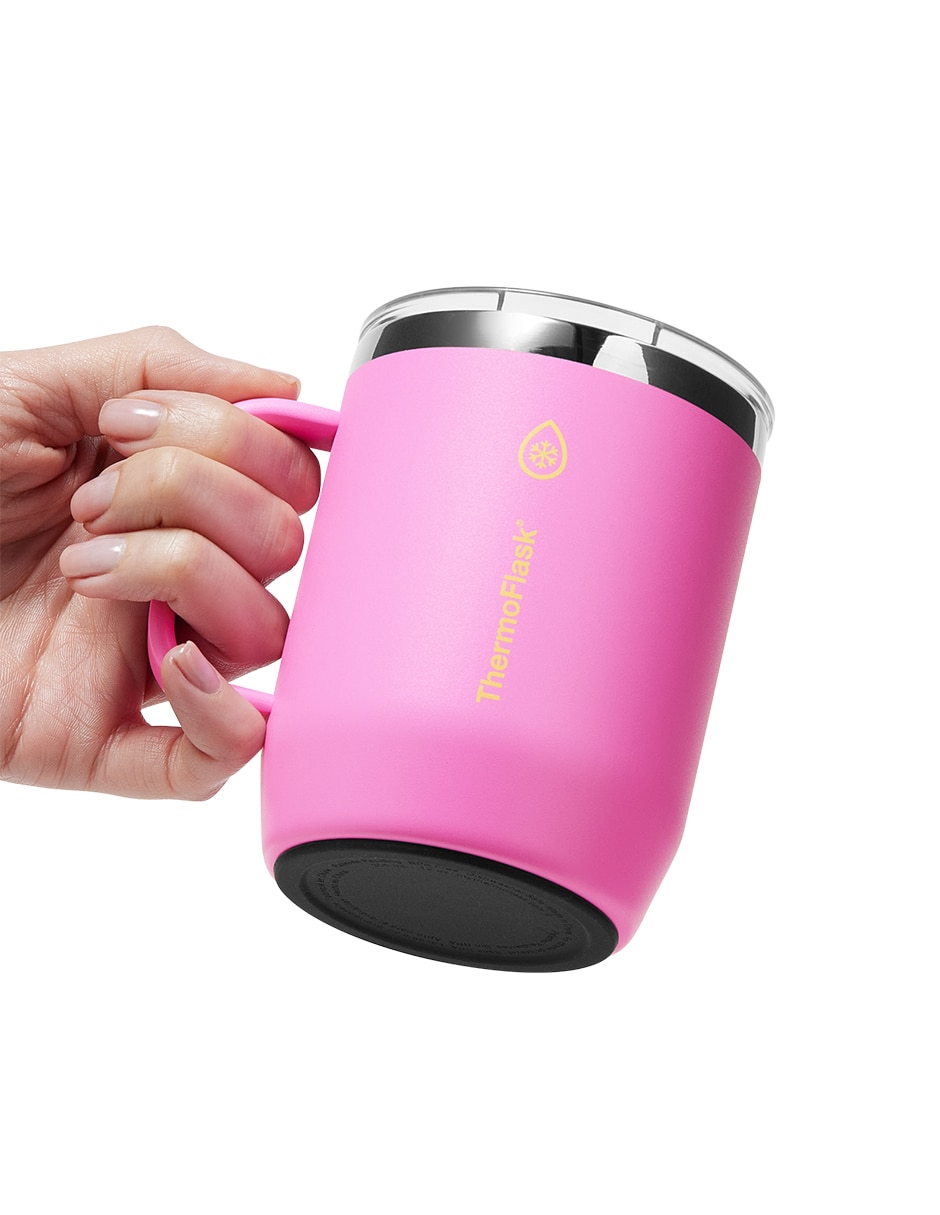 Termo doble pared coffee mug 12oz con tapa push pull 6